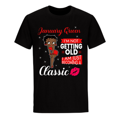 JANUARY BATTY BOOP SIX RED UNISEX SHIRT