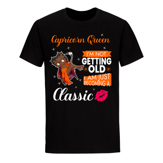 CAPRICORN BATTY BOOP EIGHT ORANGE UNISEX SHIRT