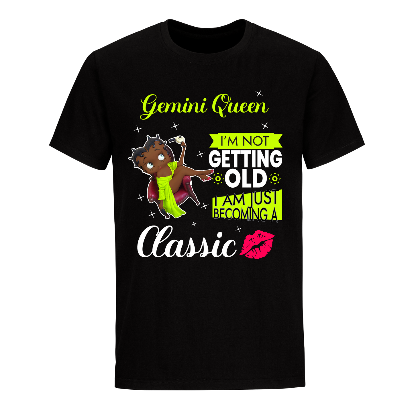 GEMINI BATTY BOOP EIGHT GREEN UNISEX SHIRT