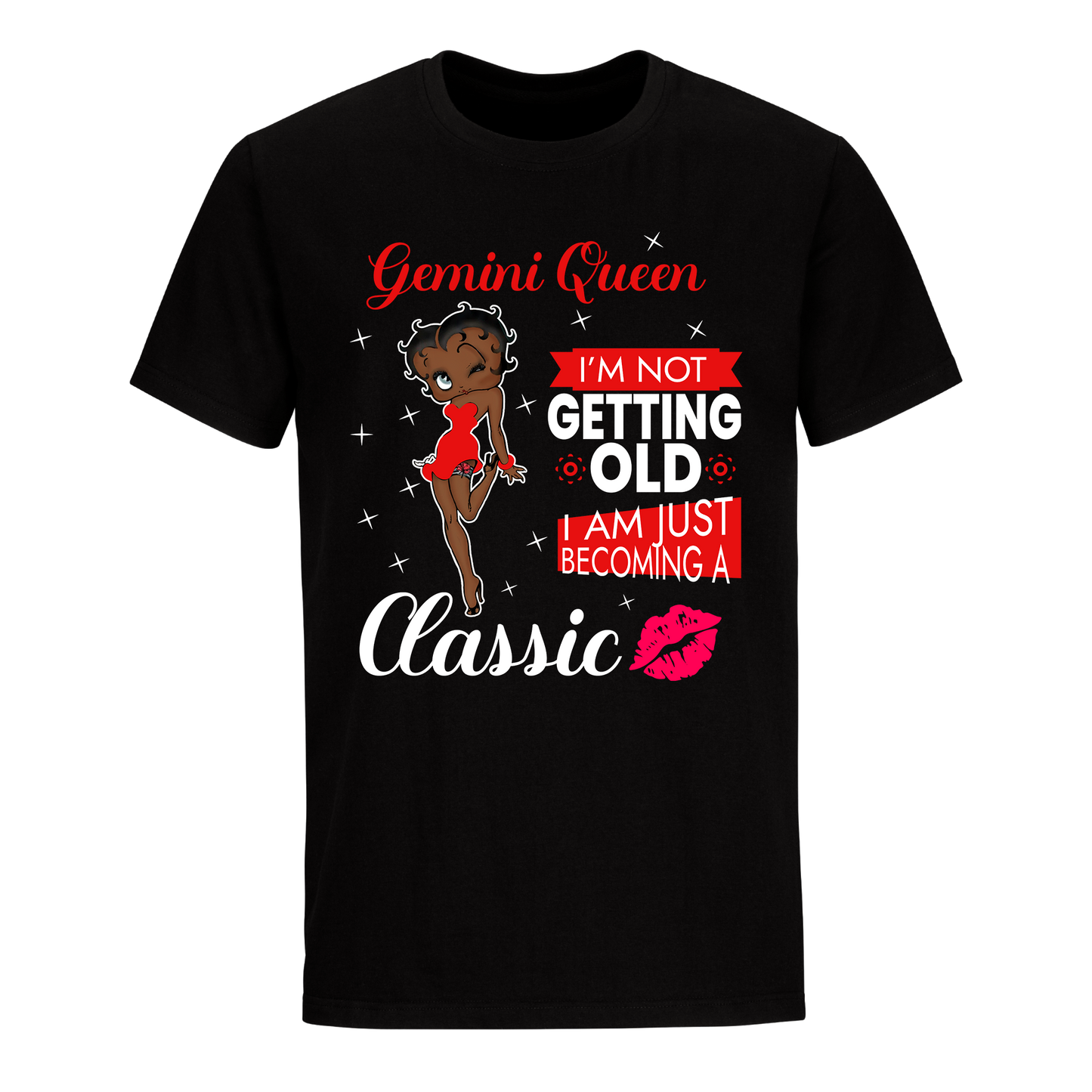 GEMINI BATTY BOOP NINE RED UNISEX SHIRT