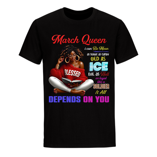 DEPENDS ON YOU GIRL MARCH UNISEX SHIRT