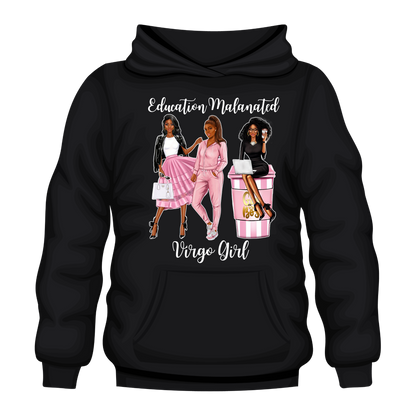 Educated Virgo Hooded Unisex Sweatshirt