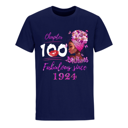 CHAPTER 100TH FABULOUS GIRL SINCE 1924 UNISEX SHIRT