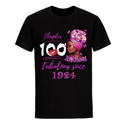 CHAPTER 100TH FABULOUS GIRL SINCE 1924 UNISEX SHIRT