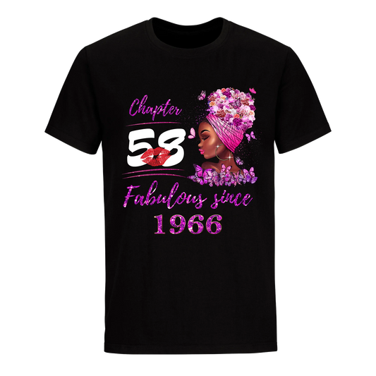 CHAPTER 58TH FABULOUS GIRL SINCE 1966 UNISEX SHIRT