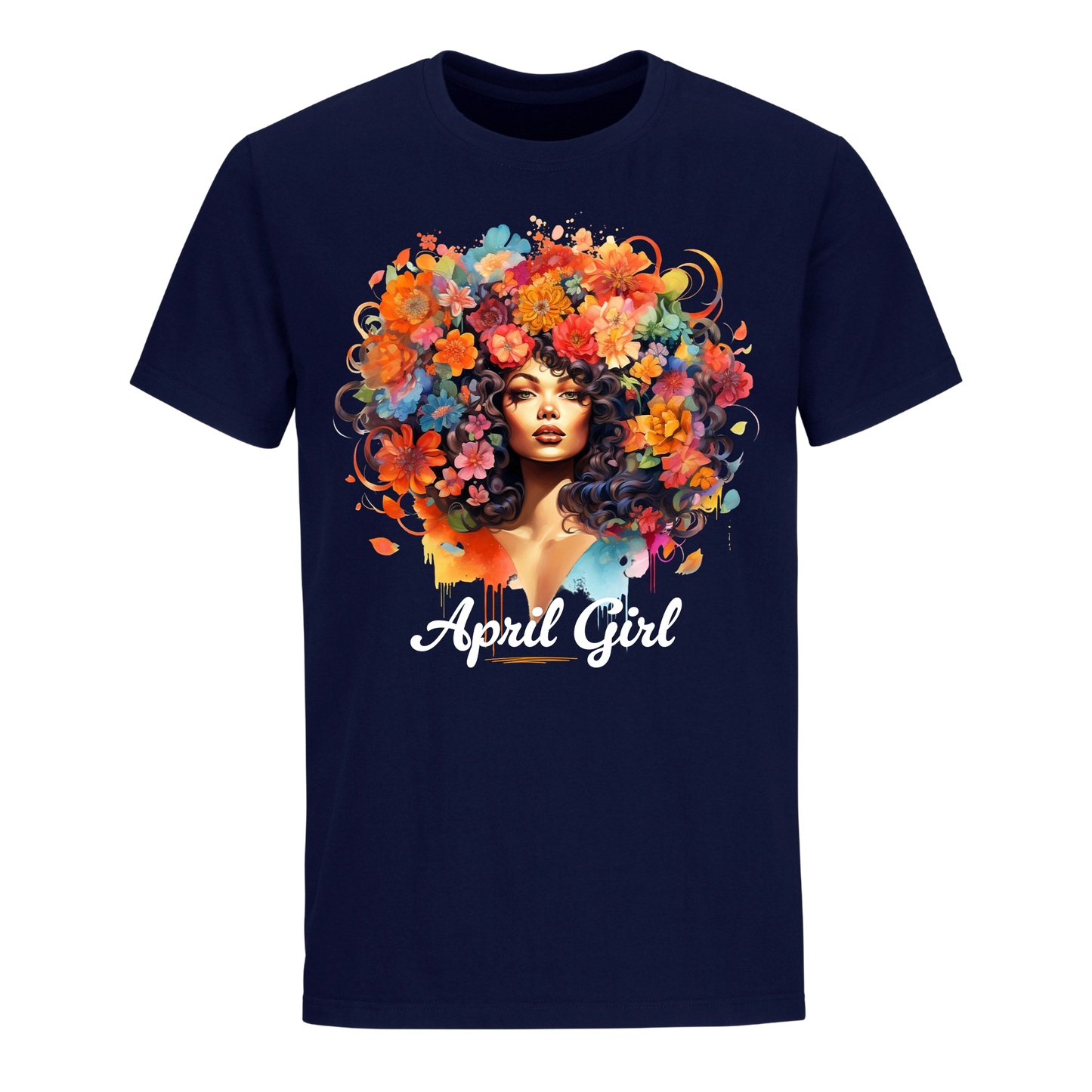 FLORAL HAIR GIRL APRIL UNISEX SHIRT