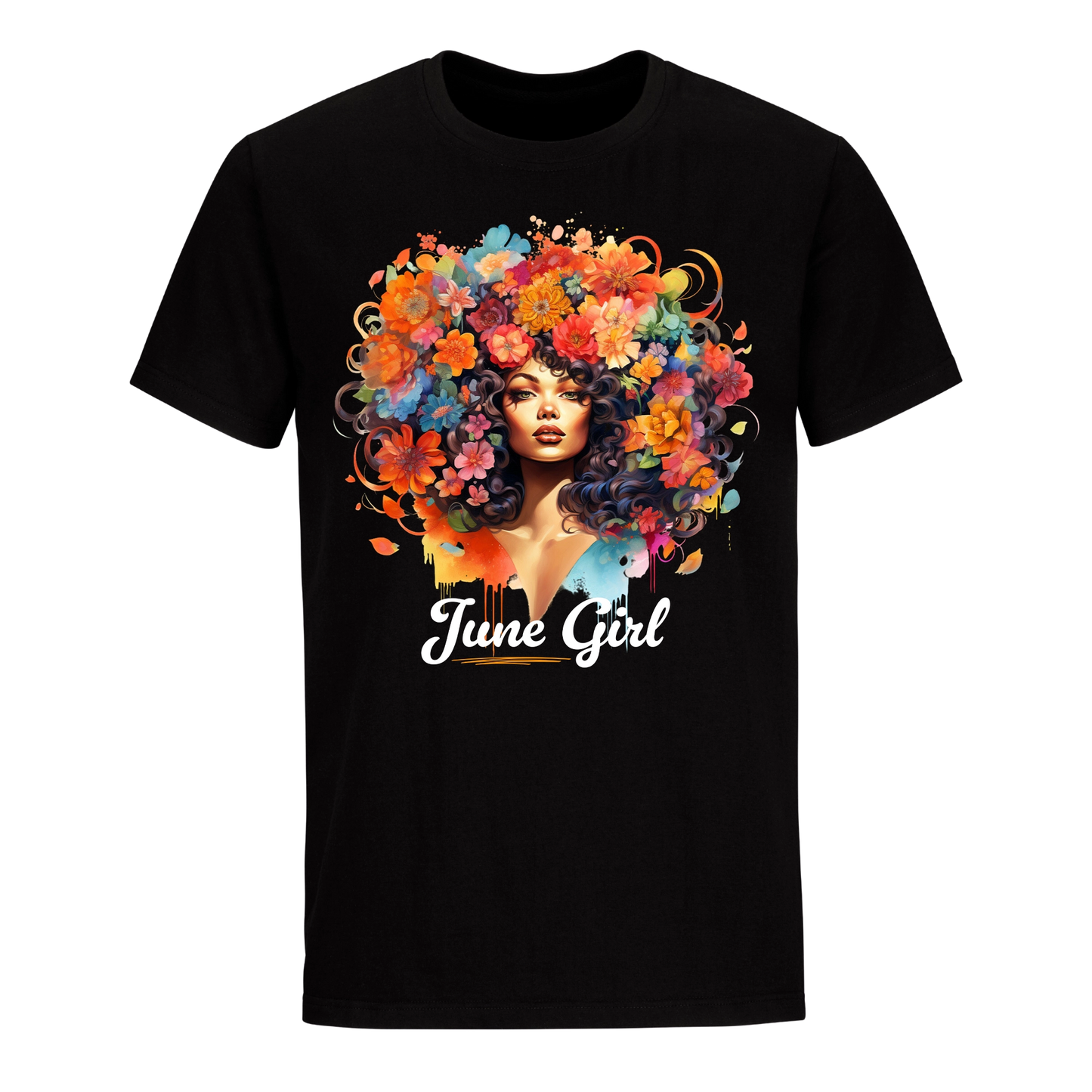 FLORAL HAIR GIRL JUNE UNISEX SHIRT