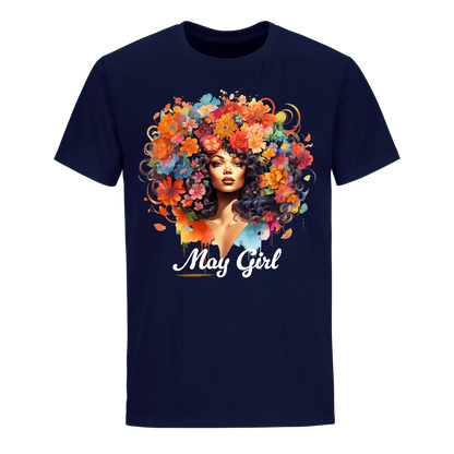 FLORAL HAIR GIRL MAY UNISEX SHIRT