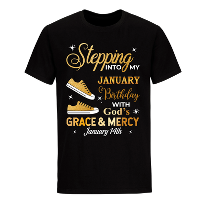 GODS GRACE JANUARY 14TH UNISEX SHIRT