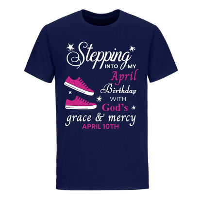 GOD'S GRACE PINK APRIL 10TH UNISEX SHIRT