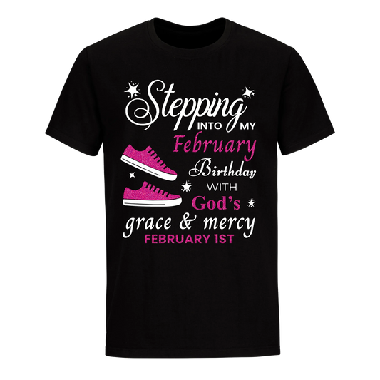 GOD'S GRACE PINK FEBRUARY 1ST UNISEX SHIRT