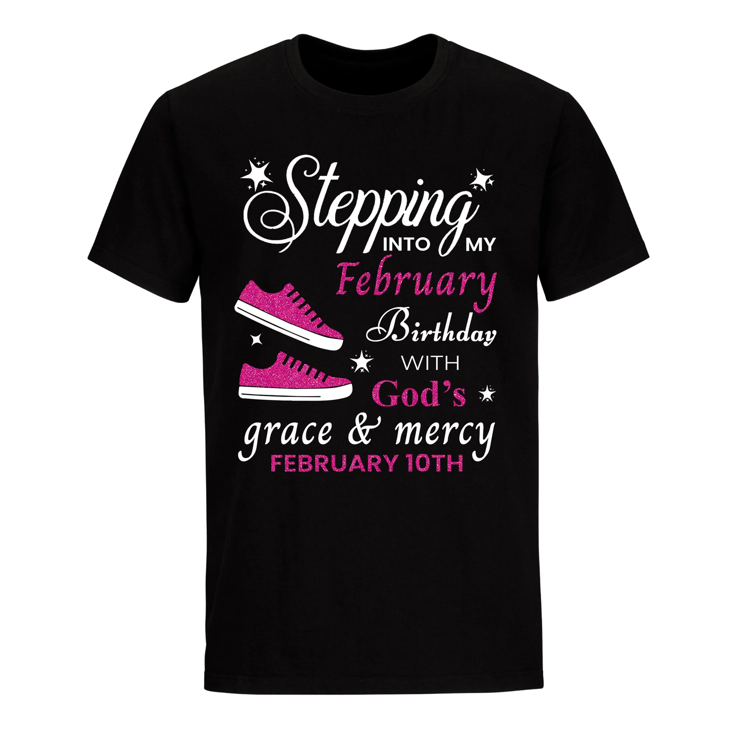 GOD'S GRACE PINK FEBRUARY 10TH UNISEX SHIRT