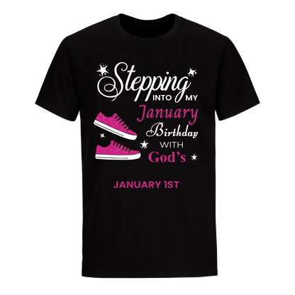 GOD'S GRACE PINK JANUARY 1ST UNISEX SHIRT