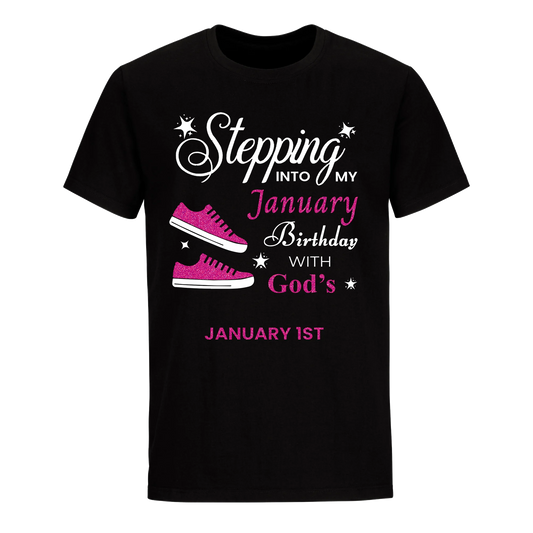 GOD'S GRACE PINK JANUARY 1ST UNISEX SHIRT