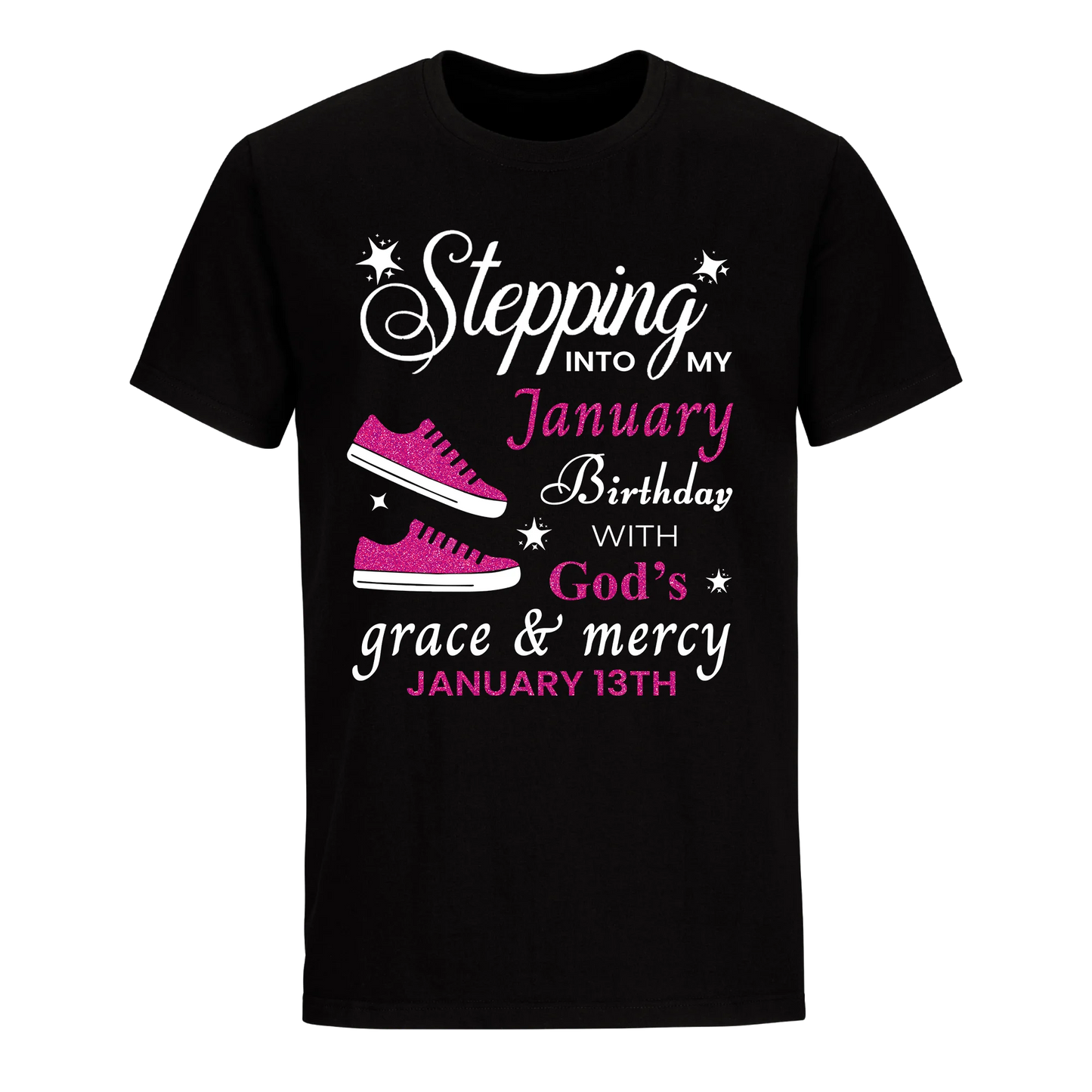 GOD'S GRACE PINK JANUARY 13TH UNISEX SHIRT