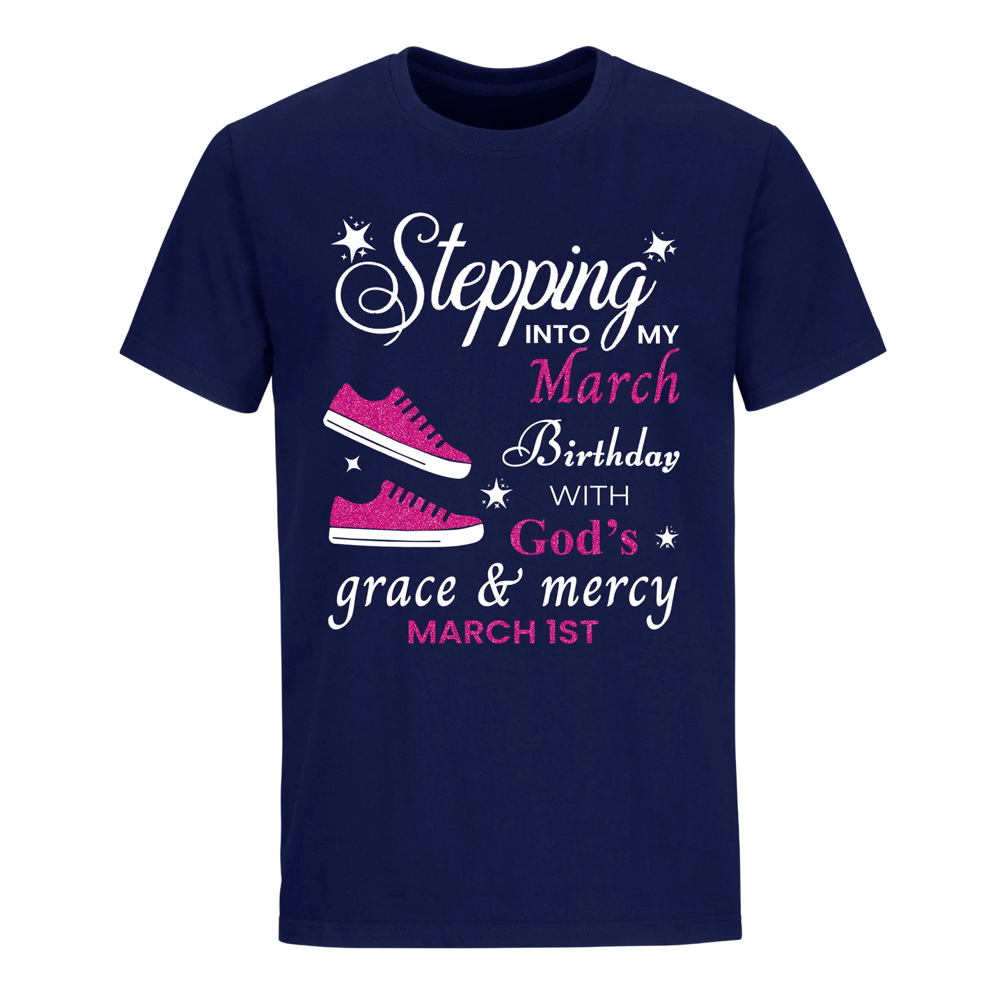 GOD'S GRACE PINK MARCH 1ST UNISEX SHIRT