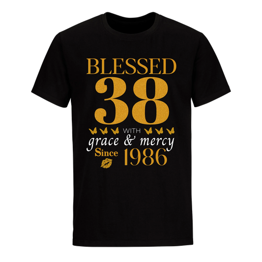 GOLDEN BLESSED 38TH 1986 UNISEX SHIRT