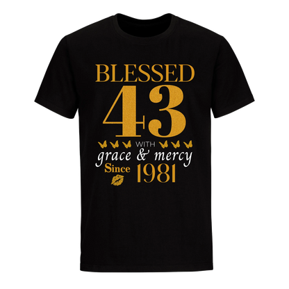 GOLDEN BLESSED 43RD 1981 UNISEX SHIRT