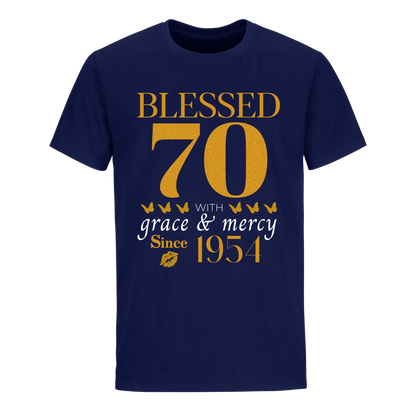 GOLDEN BLESSED 70TH 1954 UNISEX SHIRT