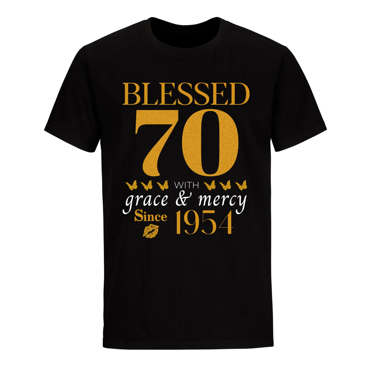 GOLDEN BLESSED 70TH 1954 UNISEX SHIRT