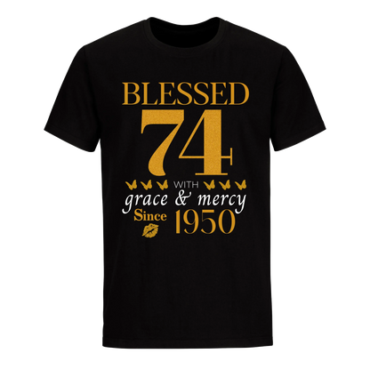 GOLDEN BLESSED 74TH 1950 UNISEX SHIRT