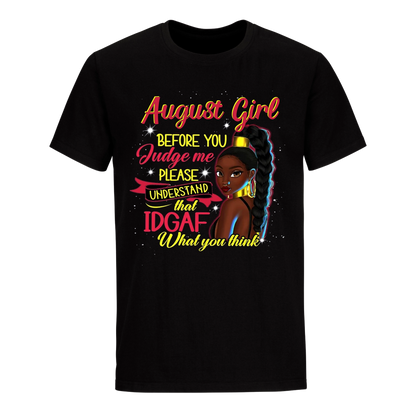 JUDGE ME AUGUST UNISEX SHIRT