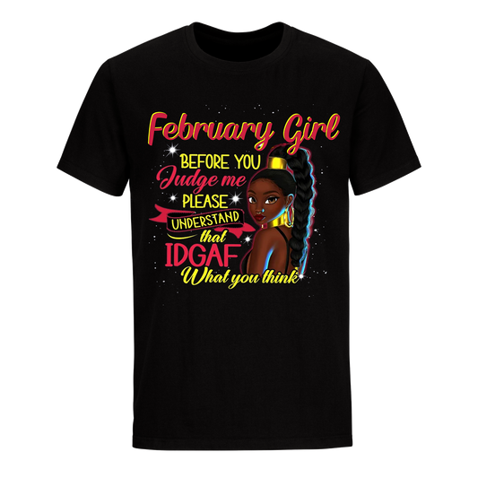 JUDGE ME FEBRUARY UNISEX SHIRT