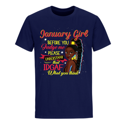 JUDGE ME JANUARY UNISEX SHIRT