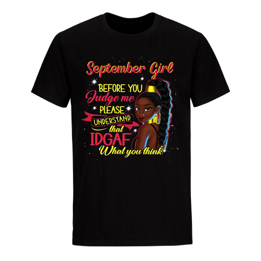 JUDGE ME SEPTEMBER UNISEX SHIRT