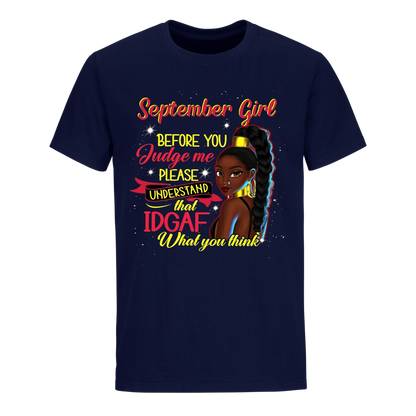 JUDGE ME SEPTEMBER UNISEX SHIRT