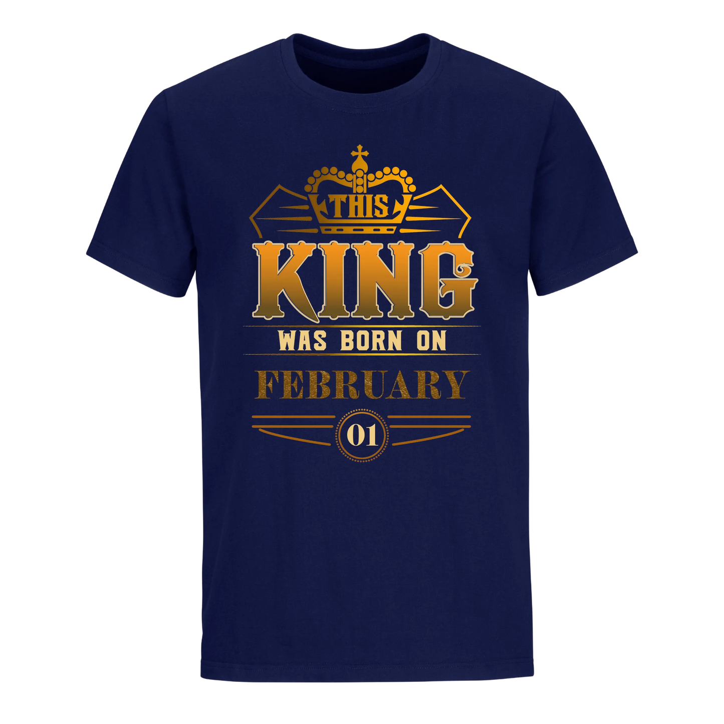 THIS KING WAS BORN ON FEBRUARY 1ST UNISEX SHIRT