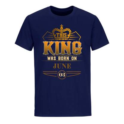 THIS KING WAS BORN ON JUNE 3RD UNISEX SHIRT