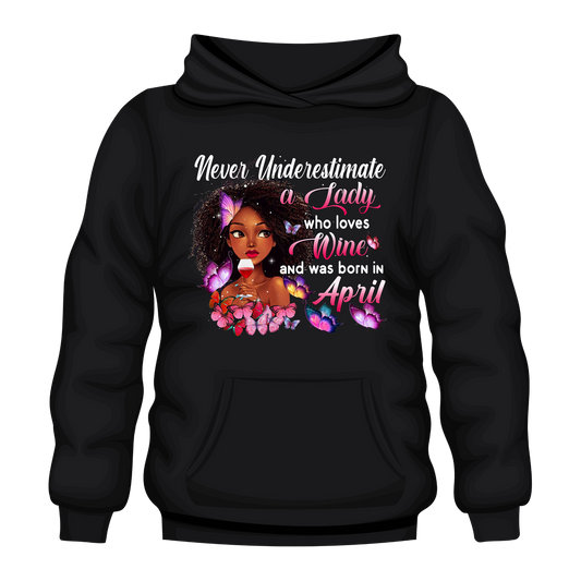 Lady Wine April Hooded Unisex Sweatshirt