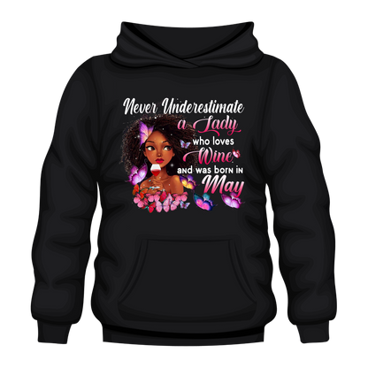 Lady Wine May Hooded Unisex Sweatshirt