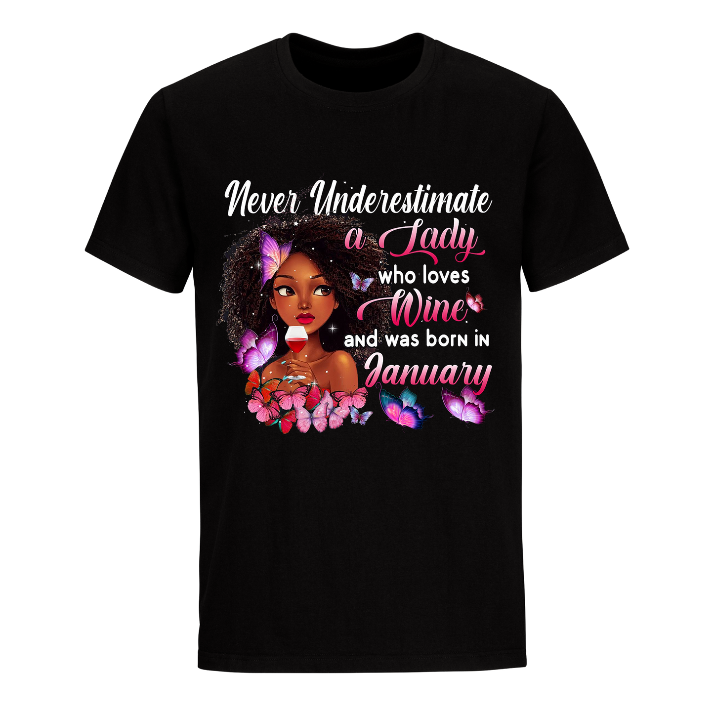 LADY WINE JANUARY UNISEX SHIRT