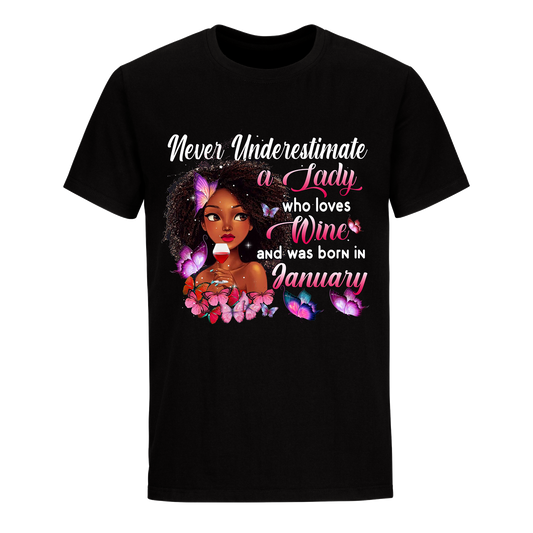 LADY WINE JANUARY UNISEX SHIRT