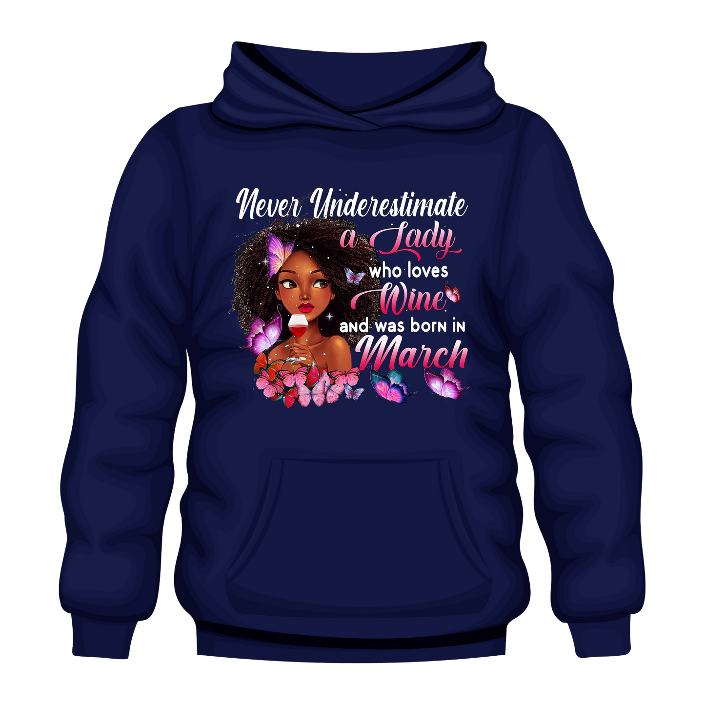 Lady Wine March Hooded Unisex Sweatshirt