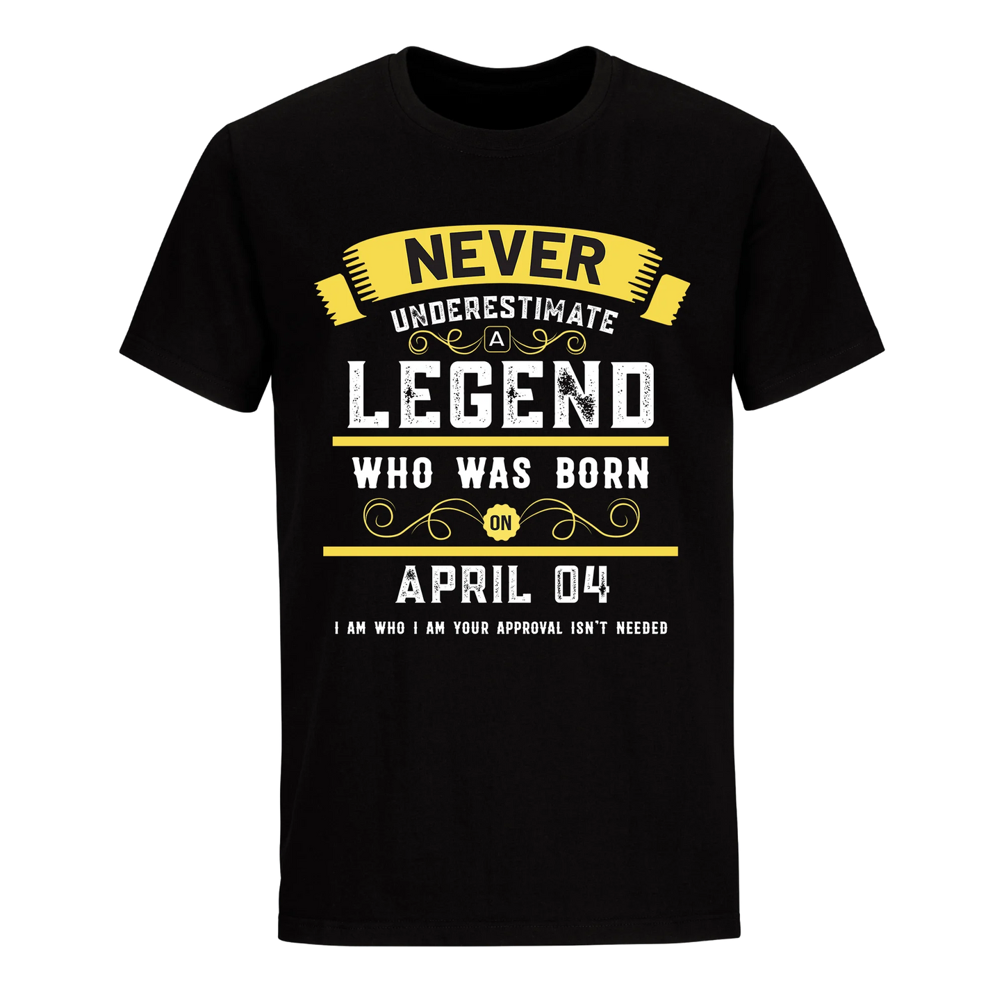 A LEGEND WHO WAS BORN ON APRIL 4TH UNISEX SHIRT