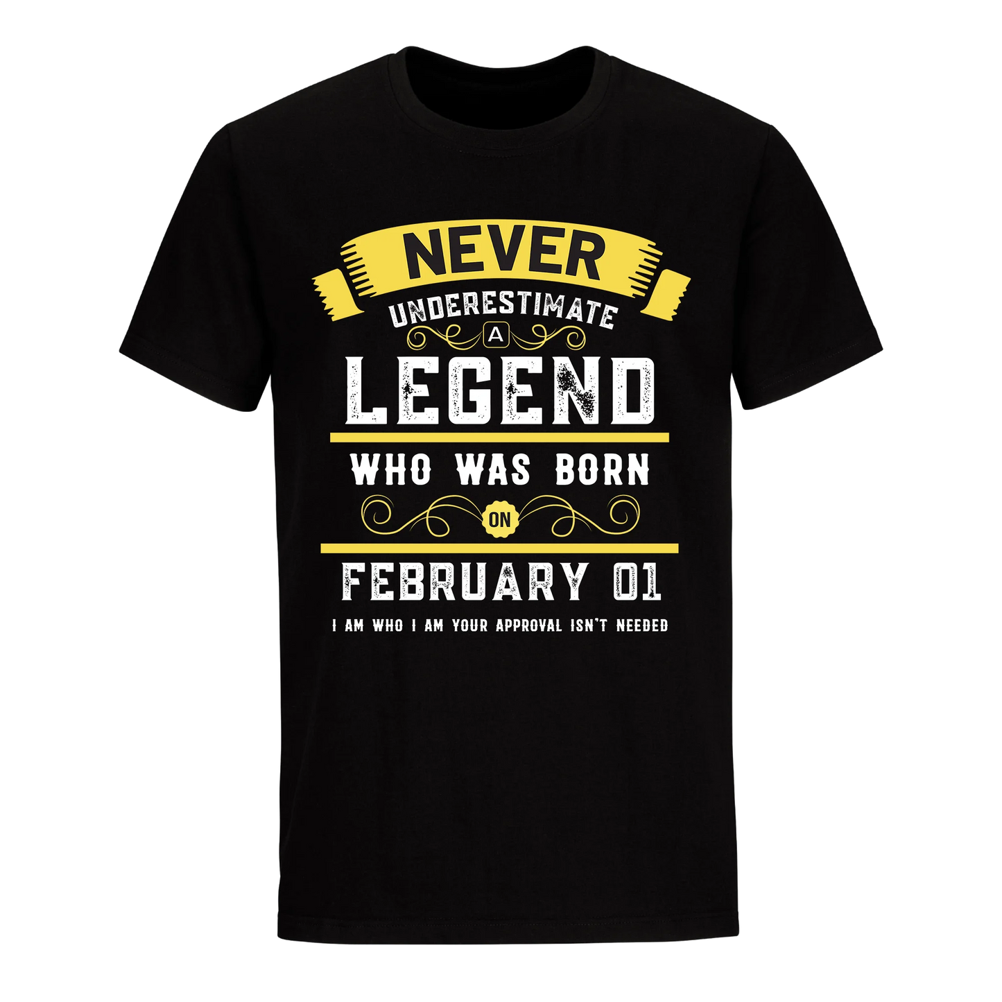 A LEGEND WHO WAS BORN ON FEBRUARY 1ST UNISEX SHIRT