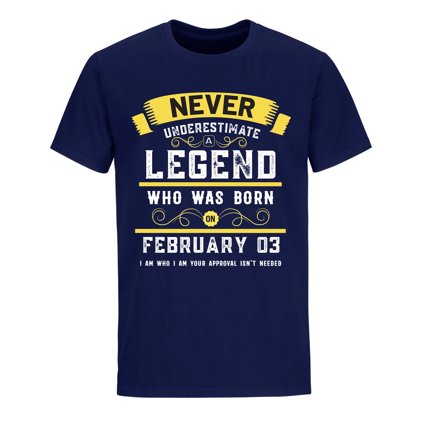 A LEGEND WHO WAS BORN ON FEBRUARY 3RD UNISEX SHIRT