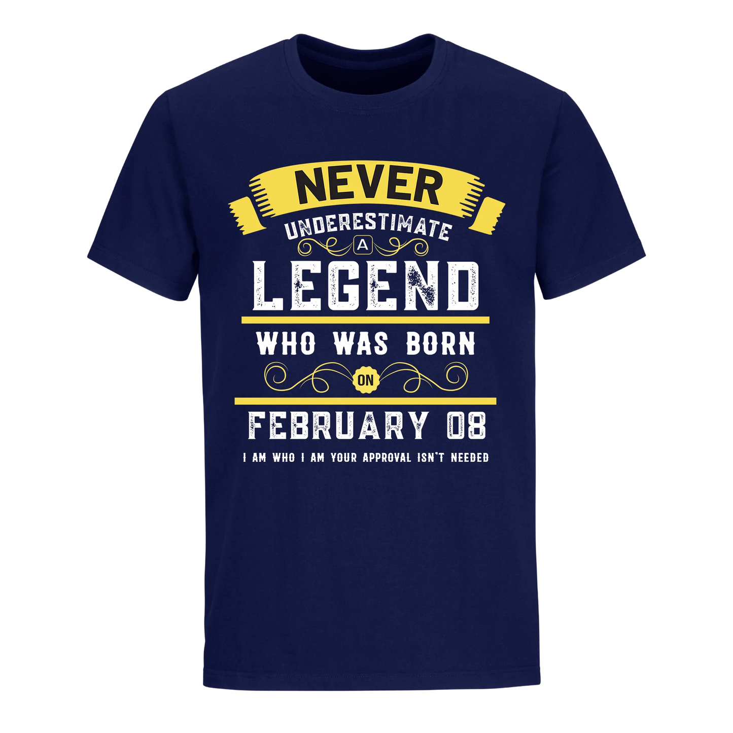 A LEGEND WHO WAS BORN ON FEBRUARY 8TH UNISEX SHIRT