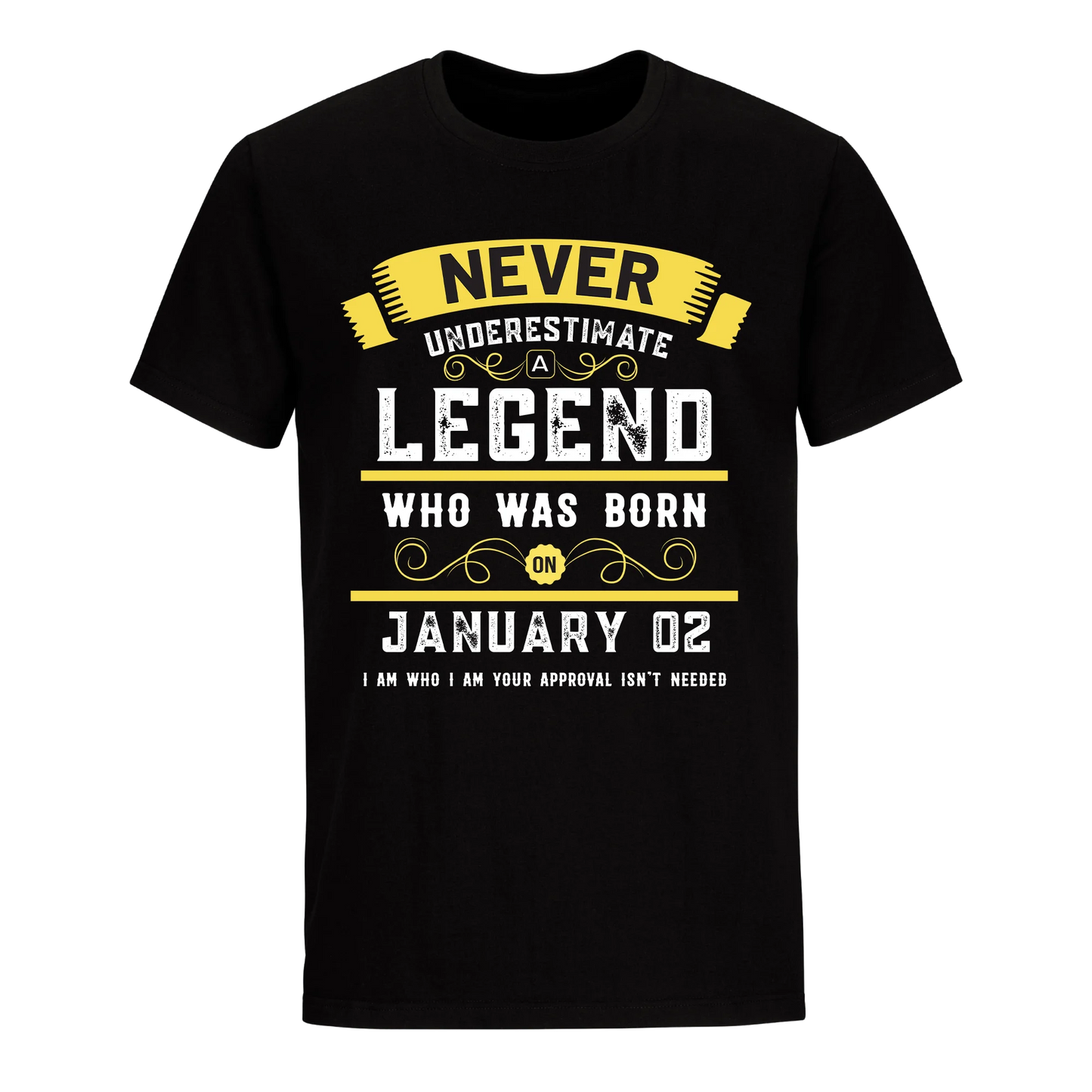 A LEGEND WHO WAS BORN ON JANUARY 2ND UNISEX SHIRT