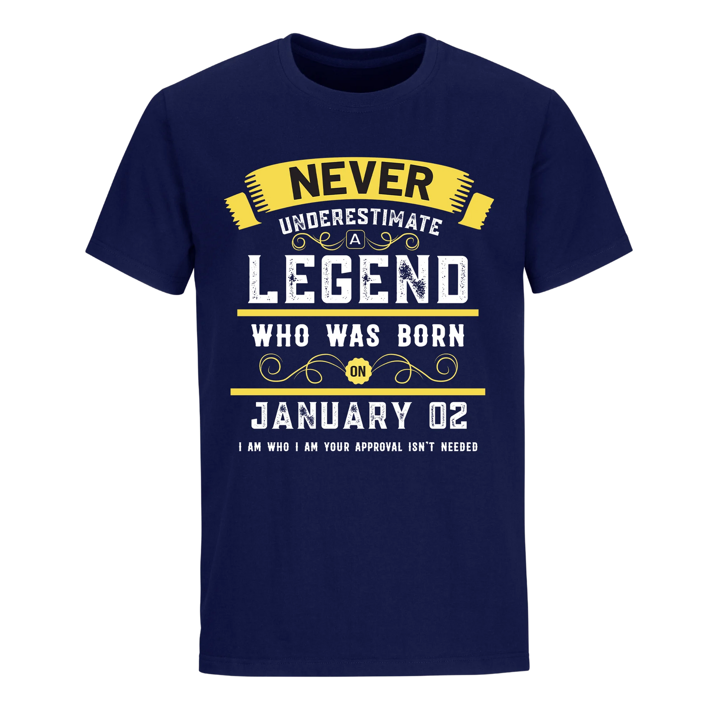 A LEGEND WHO WAS BORN ON JANUARY 2ND UNISEX SHIRT