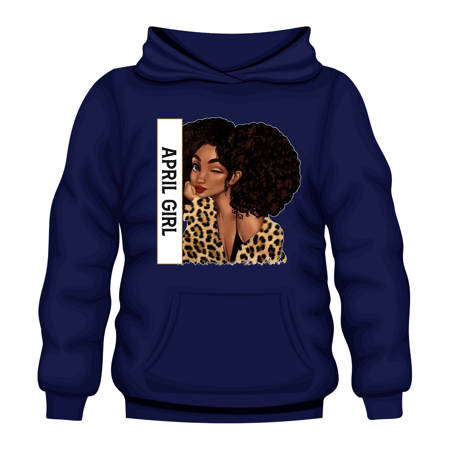 Leopard Girl April Hooded Unisex Sweatshirt