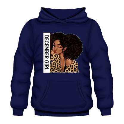 Leopard Girl December Hooded Unisex Sweatshirt
