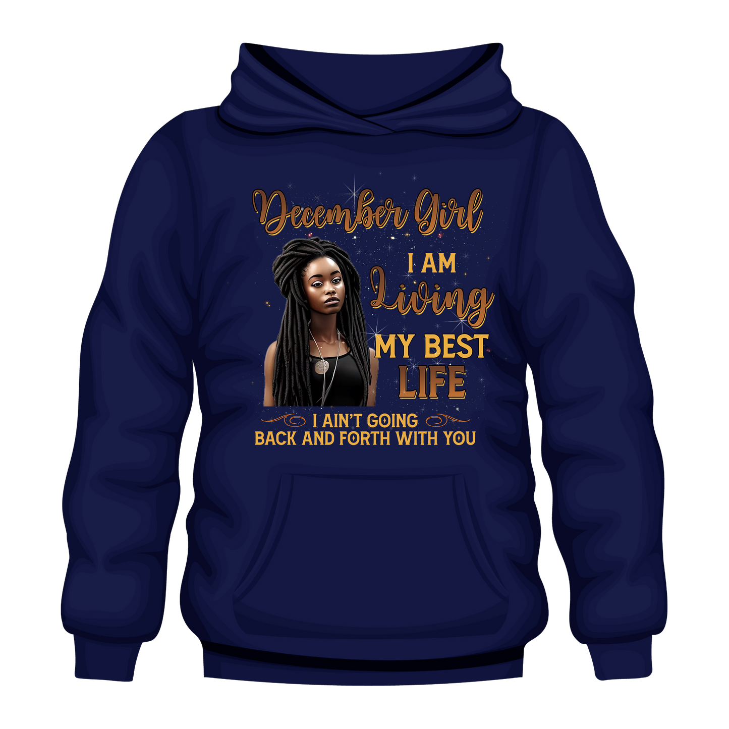 Living My Best Life December Hooded Unisex Sweatshirt