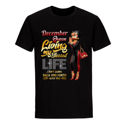 LIVING MY BLESSED LIFE RED DECEMBER UNISEX SHIRT