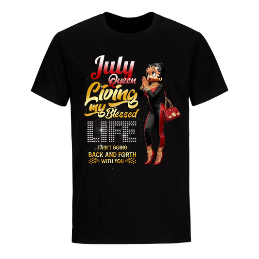 LIVING MY BLESSED LIFE RED JULY UNISEX SHIRT