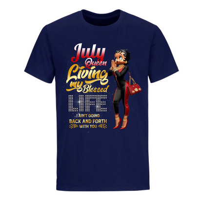 LIVING MY BLESSED LIFE RED JULY UNISEX SHIRT