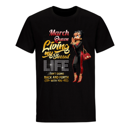 LIVING MY BLESSED LIFE RED MARCH UNISEX SHIRT